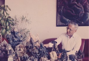 Undying passion: ML Bhakta with his collection of Ganeshas.