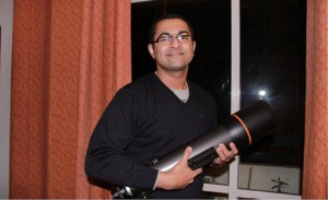 An eye on the sky: Vishnumohan Rethinam is a passionate astronomer and a regular lecturer at the Nehru Planetarium.