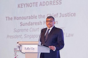 Chief Justice Sundaresh Menon was key speaker at the Singapore Academy of Law's conference earlier this year.