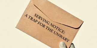 Serving notice a trap for the unwary