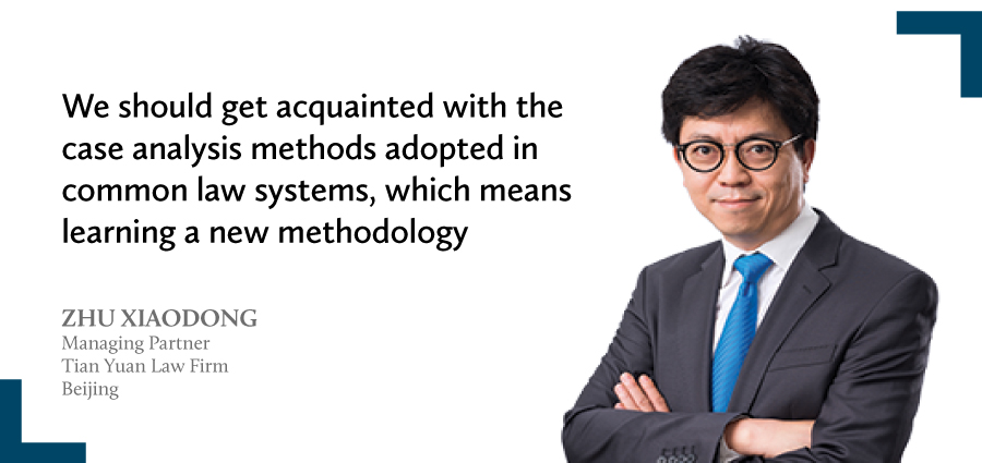 Zhu Xiaodong Managing partner Tian Yuan Law Firm Beijing
