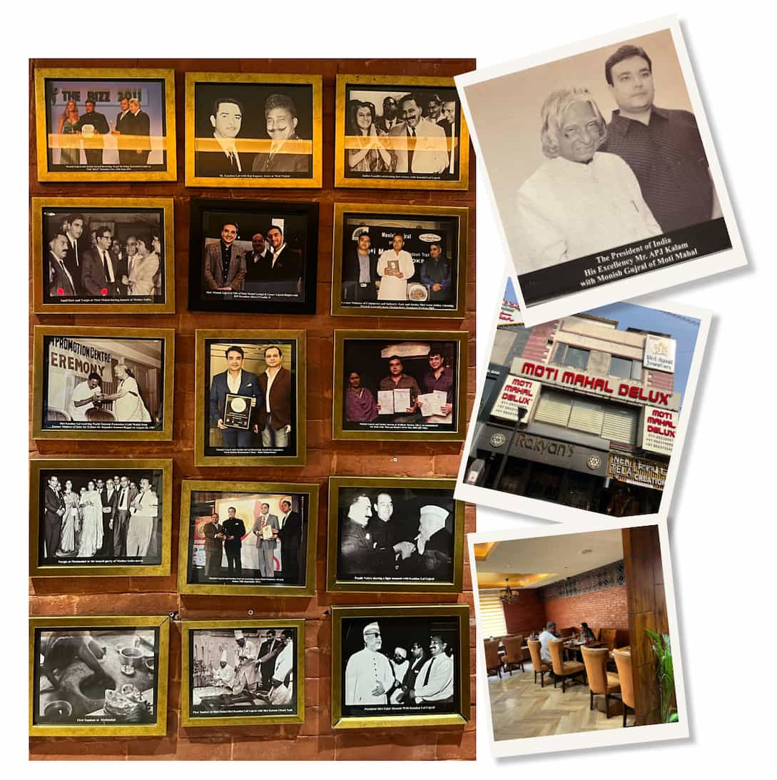 Moti Mahal displays the images of famous people who have visited the restaurant over the years (1)