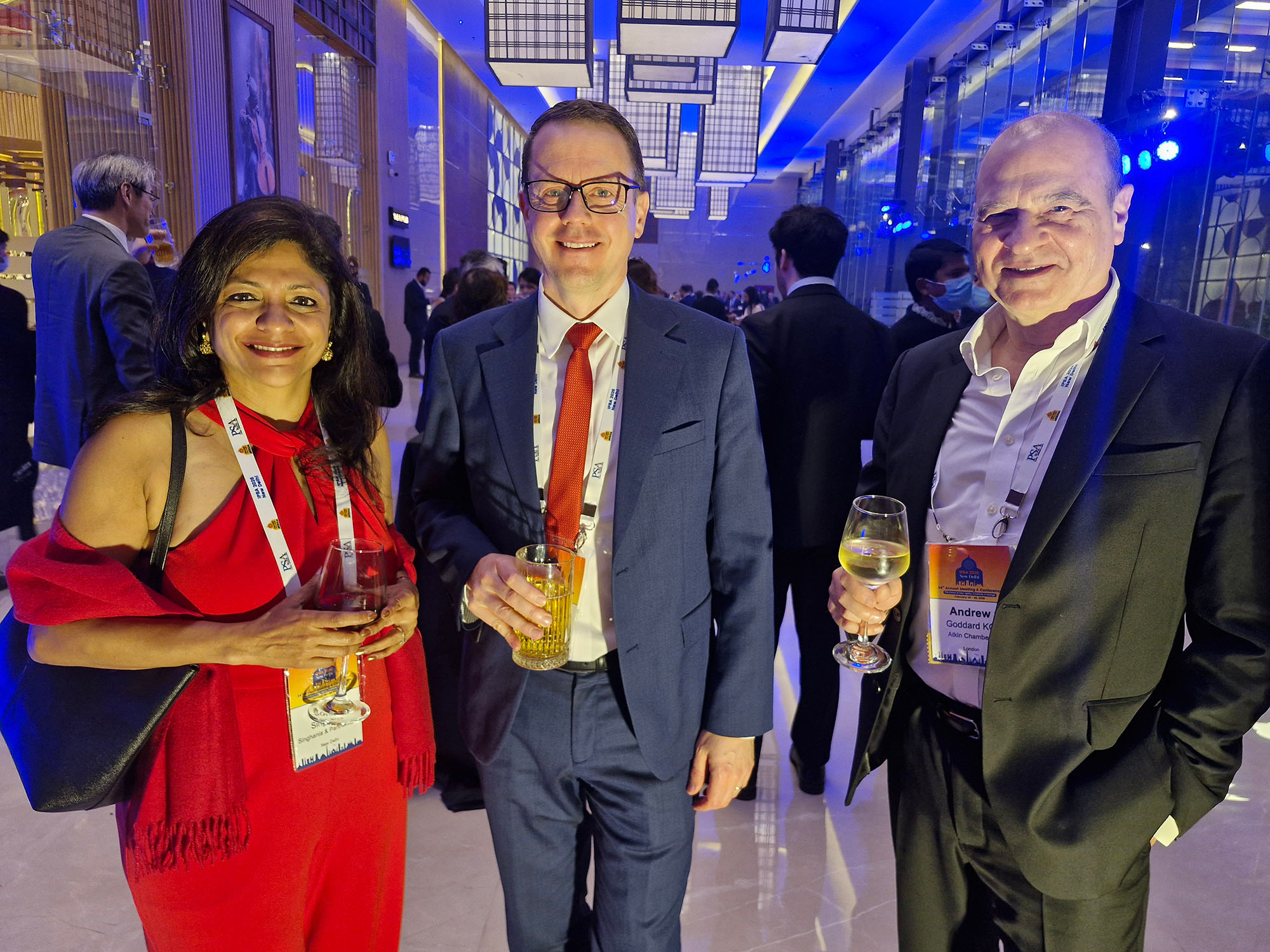 From left: Sonil Singhania, partner Singhania and Partners, Rob Bryant senior practice manager, and Andrew Goddard KC, both from Atkin Chambers Barristers