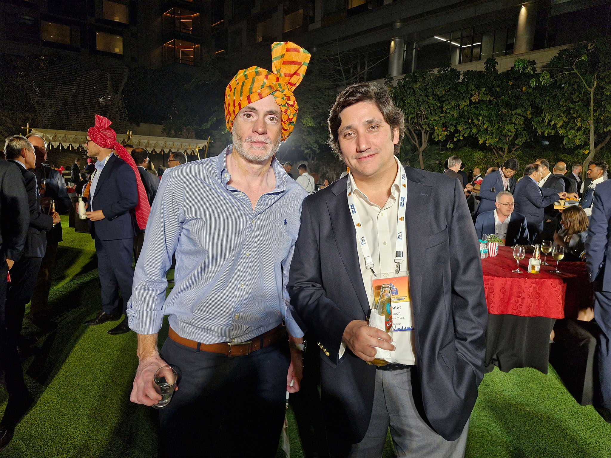 From left: Lucas Bueno with Javier Cerón