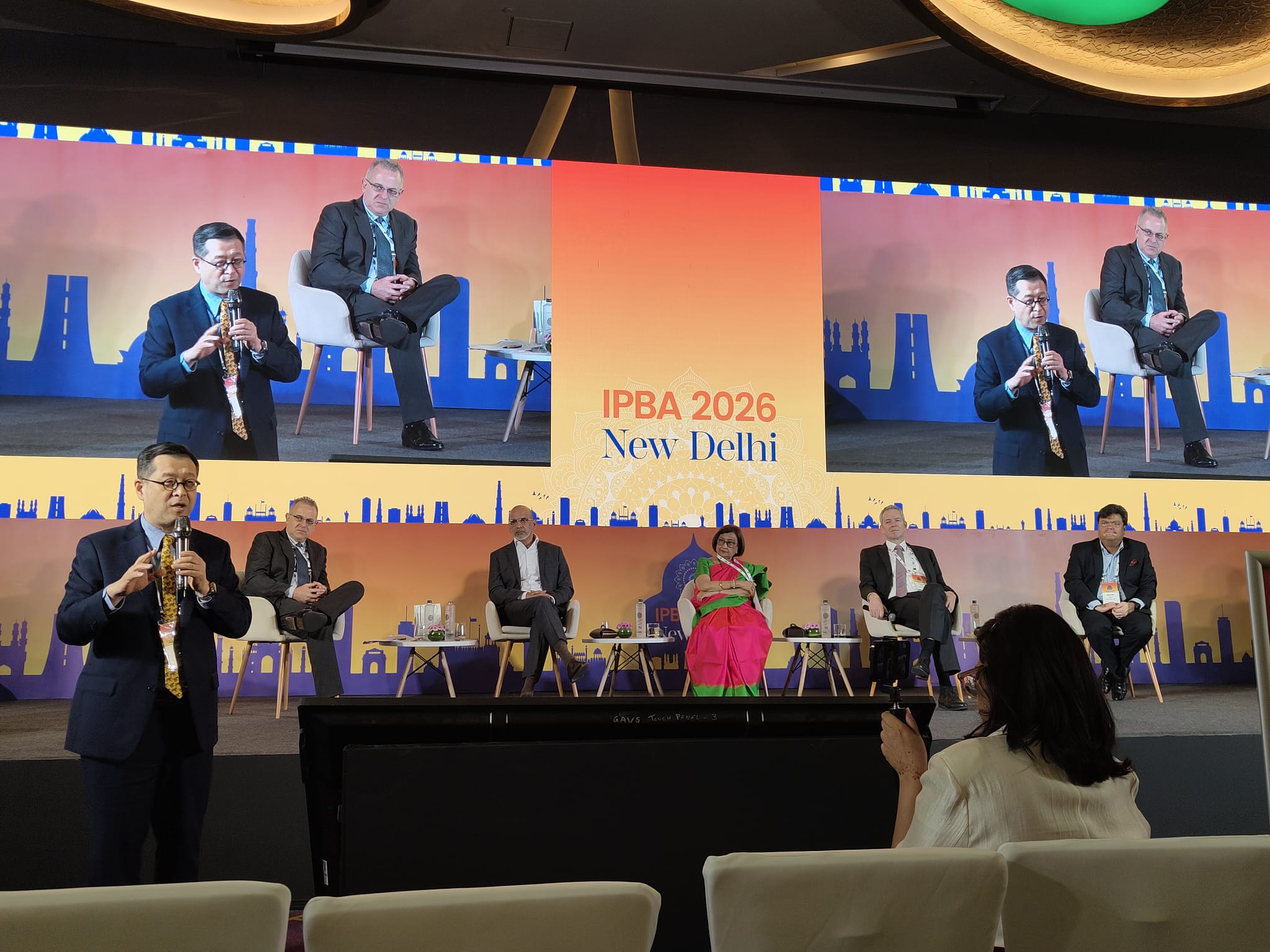 Far left: Doil Son, managing partner at Yulchon LLC, Seoul speaks during the Managing Partner’s Panel on 26 February