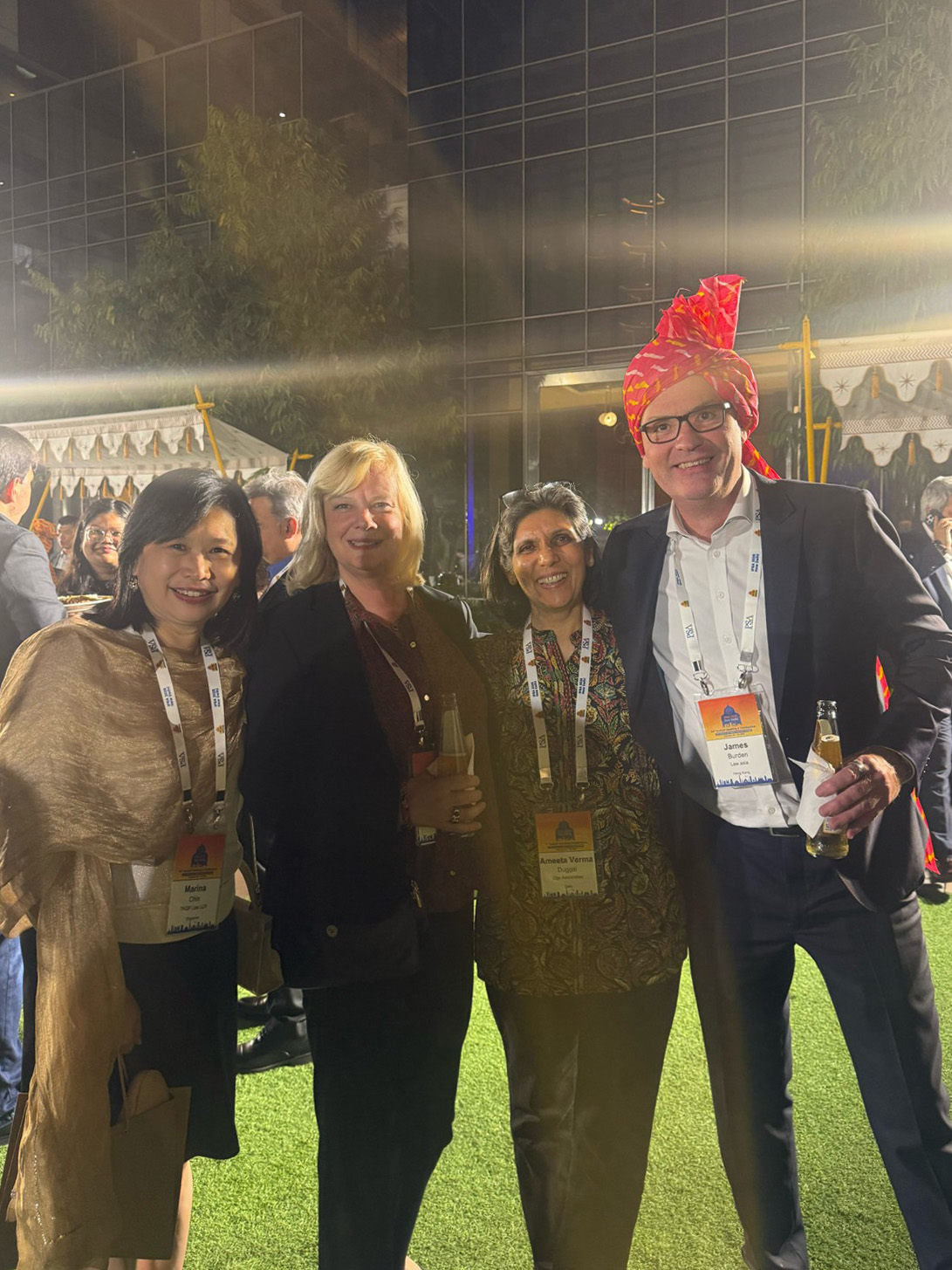 From left: Marina Chin of TKQP Law, Tina Tucker of Law.asia, Ameeta Verma Duggal of DGS Associates, and James Burden of Law.asia