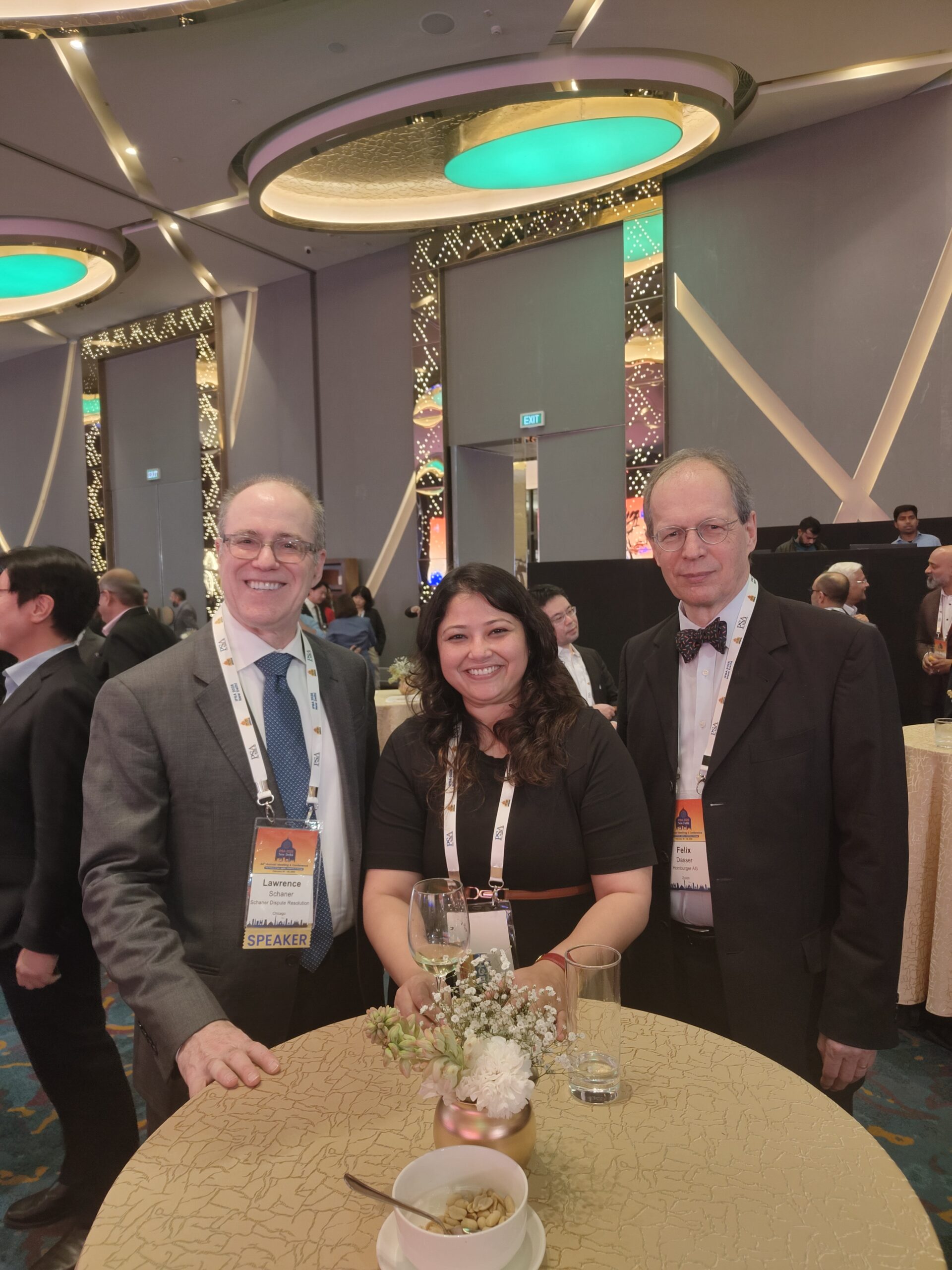 From left - Lawrence Schaner, Schaner Dispute Resolution, Pramita Sen, S&A Law Offices and Felix Dasser, Homburger AG
