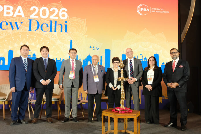 From left to right: Jack Li of Jin Mao Partners; James Jung, IPBA vice-president; JSA partner Upendra Nath Sharma; Indian Society of Law Firms President Lalit Bhasin; IPBA president-elect Priti Suri, IPBA outgoing president Michael Chu; Phoenix Legal senior partner Manjula Chawla; and Rudra Kumar Pandey, partner of Shardul Amarchand Mangaldas & Co. From left to right: Jack Li of Jin Mao Partners; James Jung, IPBA vice-president; JSA partner Upendra Nath Sharma; Indian Society of Law Firms President Lalit Bhasin; IPBA president-elect Priti Suri, IPBA outgoing president Michael Chu; Phoenix Legal senior partner Manjula Chawla; and Rudra Kumar Pandey, partner of Shardul Amarchand Mangaldas & Co.