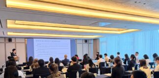 IHCF ? ????, ?????? ??? ??? ????? ?? ?? Lee & Ko partner Yuseok Kim speaks during a seminar at the In-House Counsel Forum spring academy