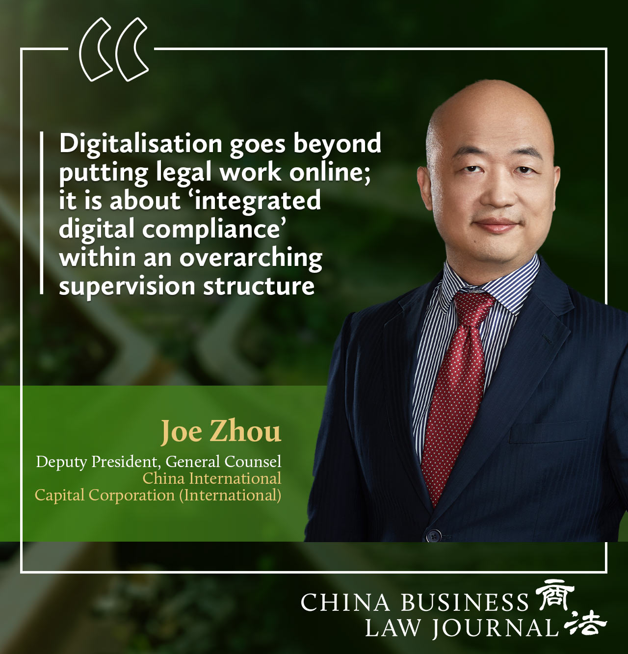 Joe Zhou, China International Capital Corporation ENG